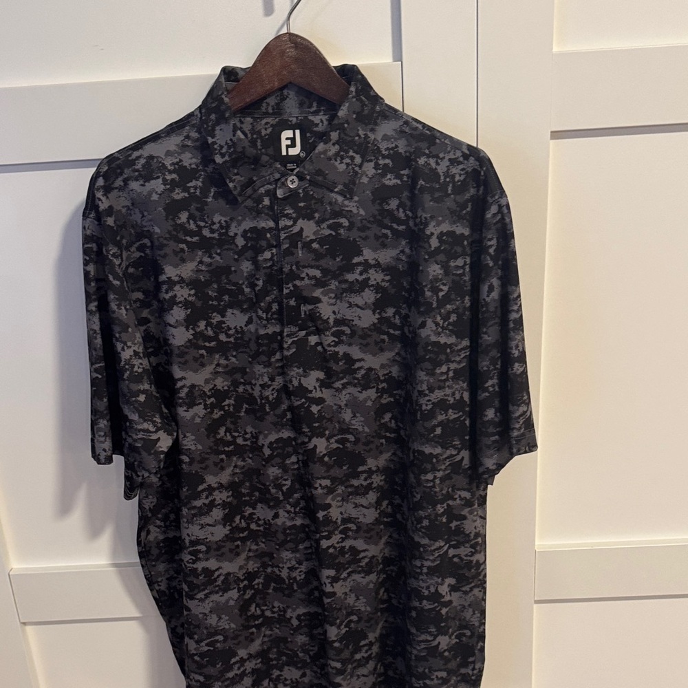 Men's FootJoy Black Camouflage Shirt
